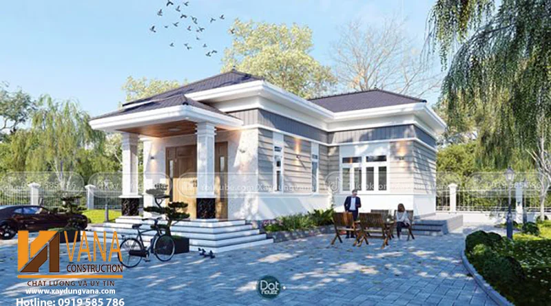 Mẫu nhà biệt thự vườn 1 tầng đẹp - mẫu nhà mái nhật