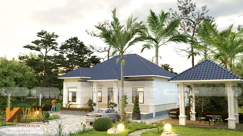 Mẫu nhà biệt thự vườn 1 tầng đẹp - mẫu nhà mái nhật