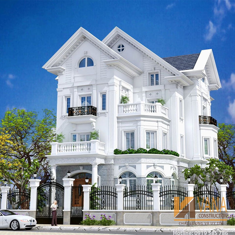 Thiết kế biệt thự tân cổ điển mái thái