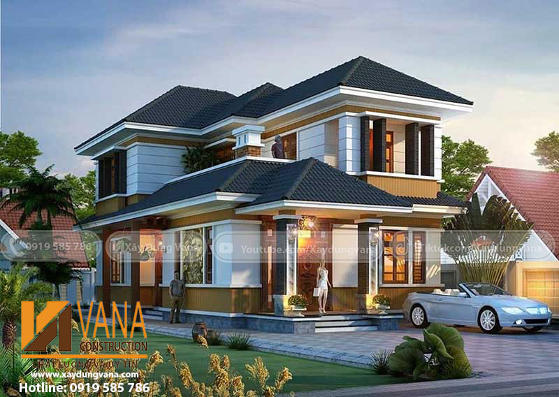 Chi phí xây dựng trọn gói biệt thự 2 tầng
