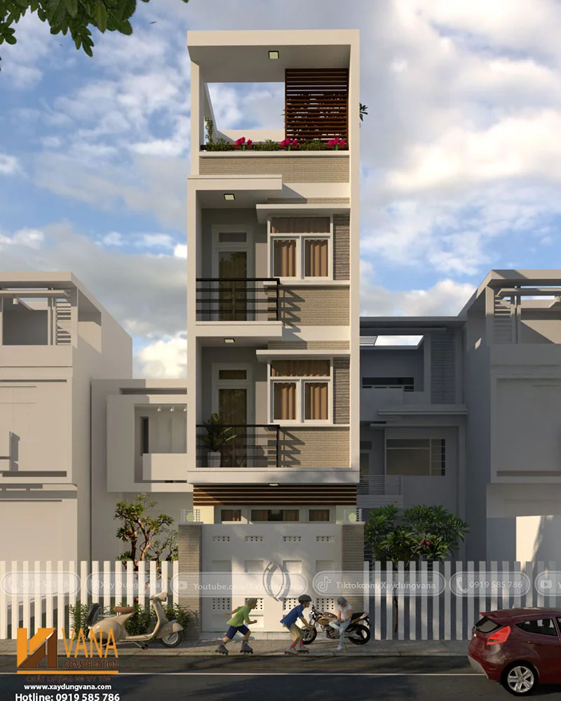 Giá xây nhà phần thô - Phối cảnh nhà phố