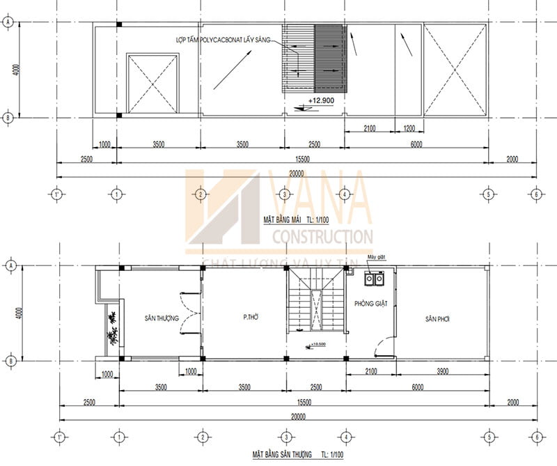 Mặt bằng nhà phố báo giá xây dựng