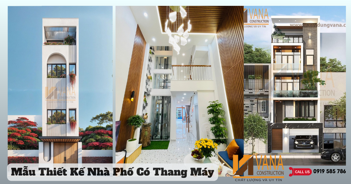 Mẫu Thiết Kế Nhà Phố Có Thang Máy Hiện Đại 2024