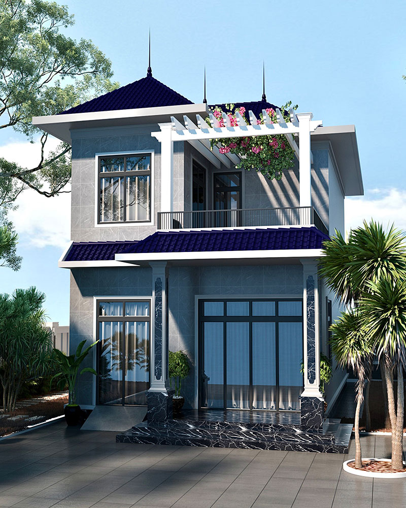 Biệt thự 2 tầng mái nhật 110 m2