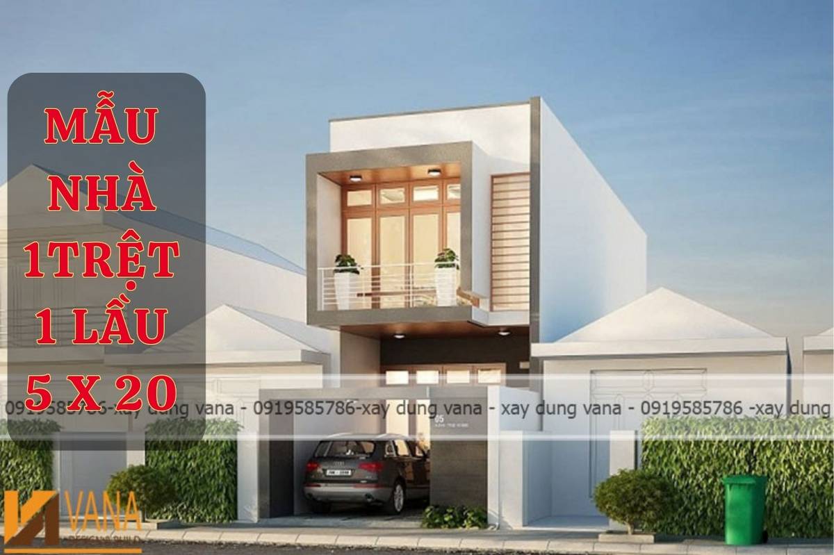 Khám Phá Mẫu Nhà 1 Trệt 1 Lầu 5x20 đẹp Hiện đại